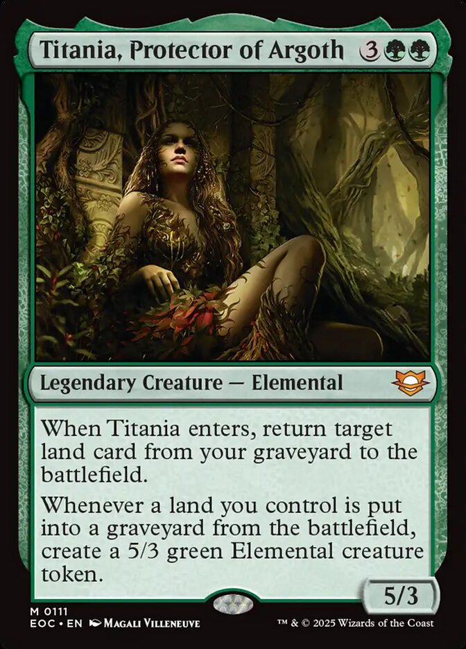Titania, Protector of Argoth EOC-111 Edge of Eternities Commander Magic card