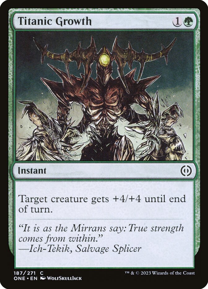 Titanic Growth ONE-187 Phyrexia: All Will Be One Magic card