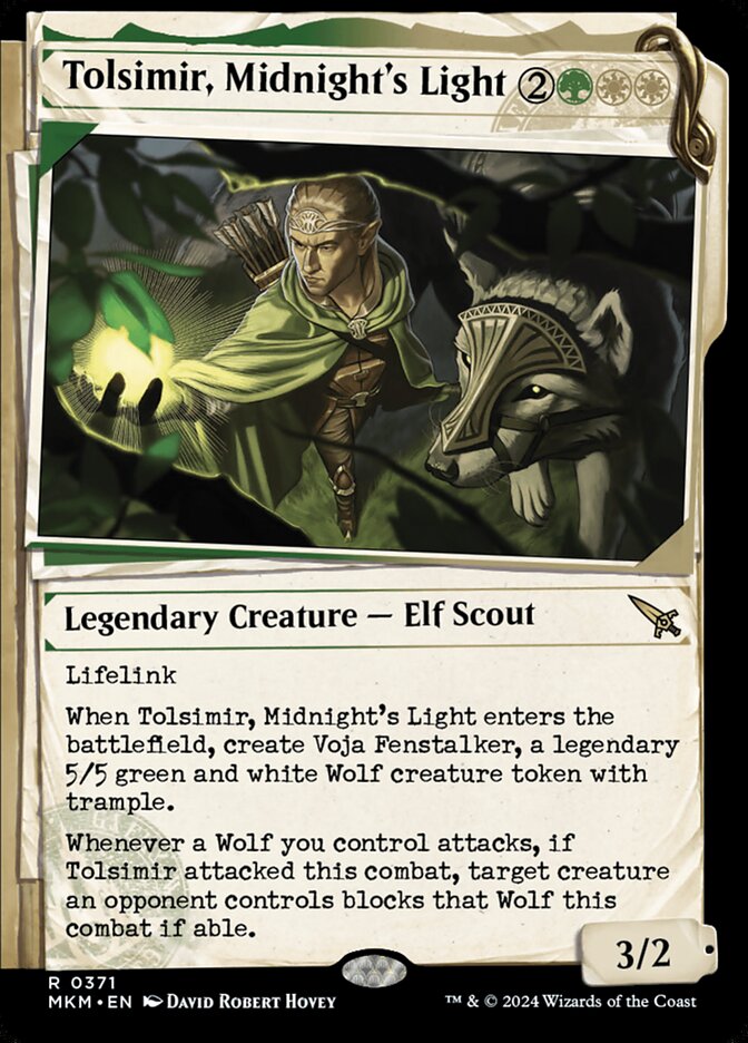 Tolsimir, Midnight's Light MKM-371 Murders at Karlov Manor Magic card