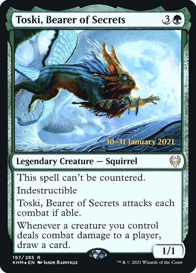 Toski, Bearer of Secrets PKHM-197S Kaldheim Promos Magic card