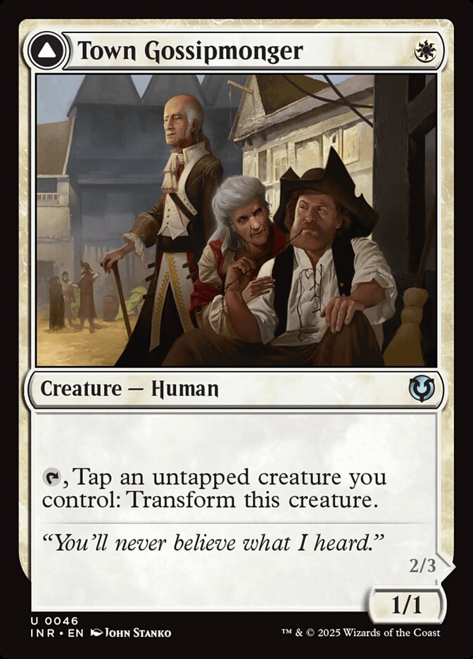 Town Gossipmonger // Incited Rabble INR-46 Innistrad Remastered Magic card