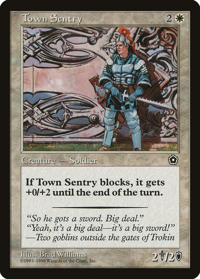 Town Sentry P02-25 Portal Second Age Magic card
