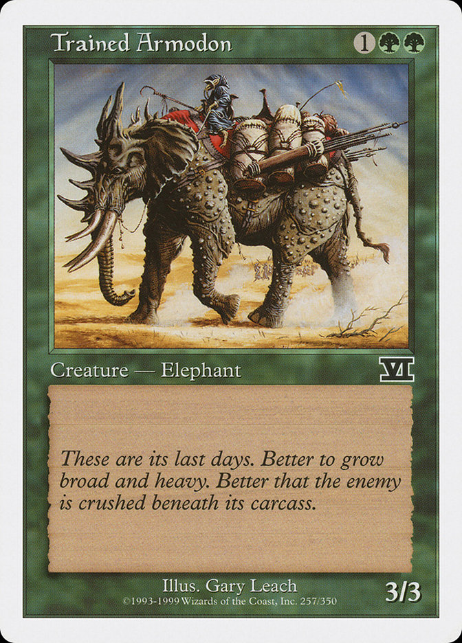 Trained Armodon 6ED-257 Classic Sixth Edition Magic card