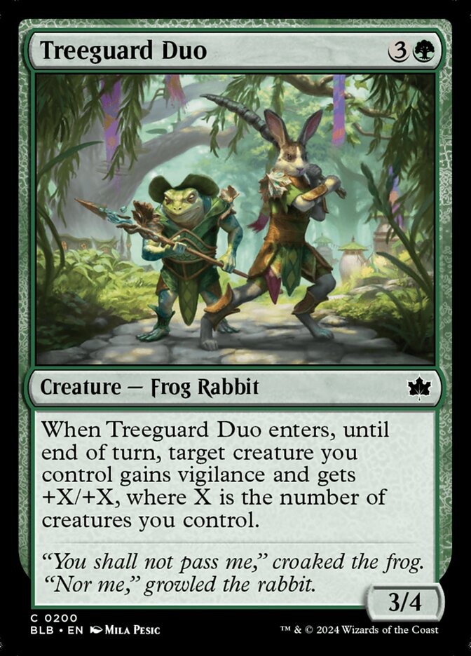Treeguard Duo BLB-200 Bloomburrow Magic card