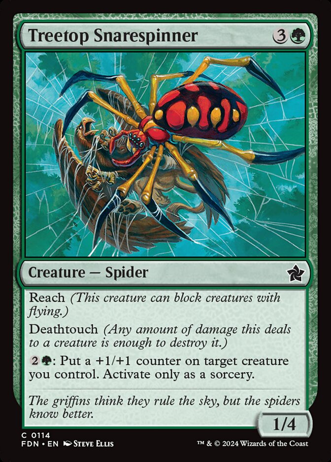 Treetop Snarespinner FDN-114 Foundations Magic card