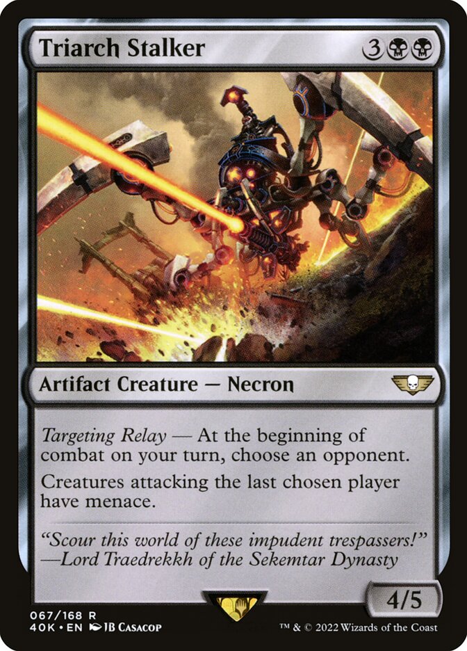Triarch Stalker 40K-67 Warhammer 40,000 Commander Magic card