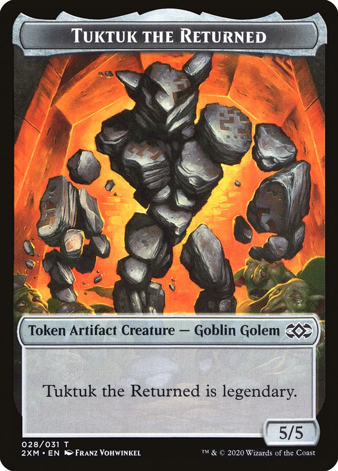 Tuktuk the Returned T2XM-28 Double Masters Tokens Magic card