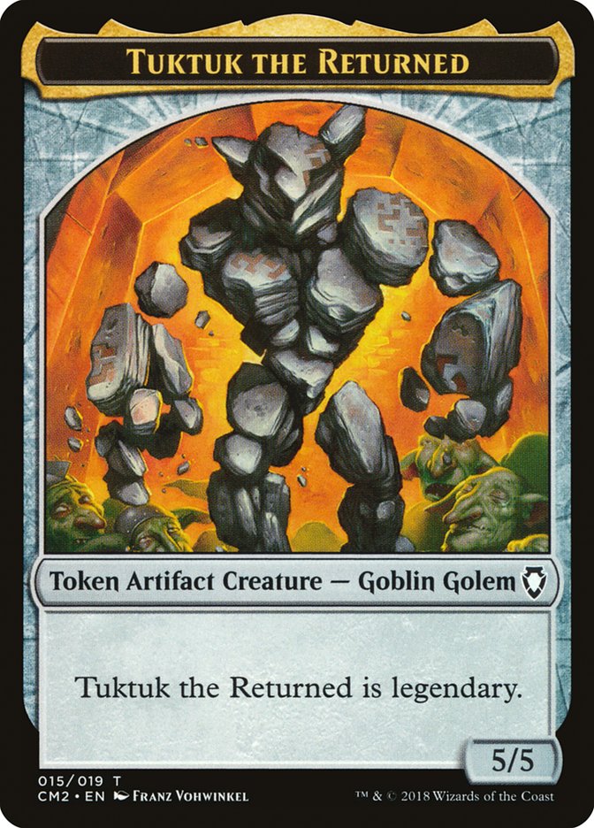 Tuktuk the Returned TCM2-15 Commander Anthology Volume II Tokens Magic card