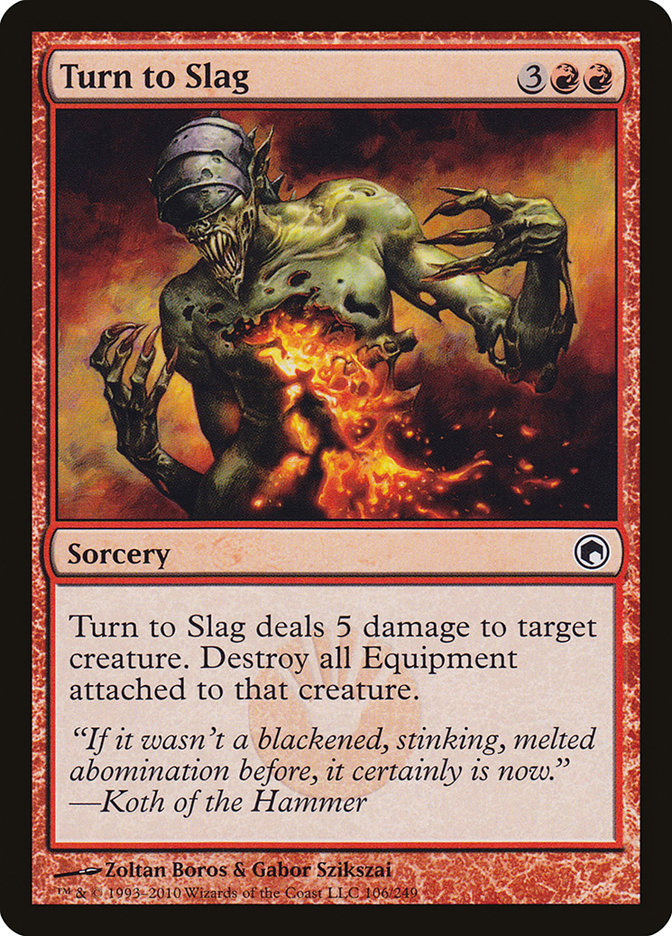 Turn to Slag SOM-106 Scars of Mirrodin Magic card