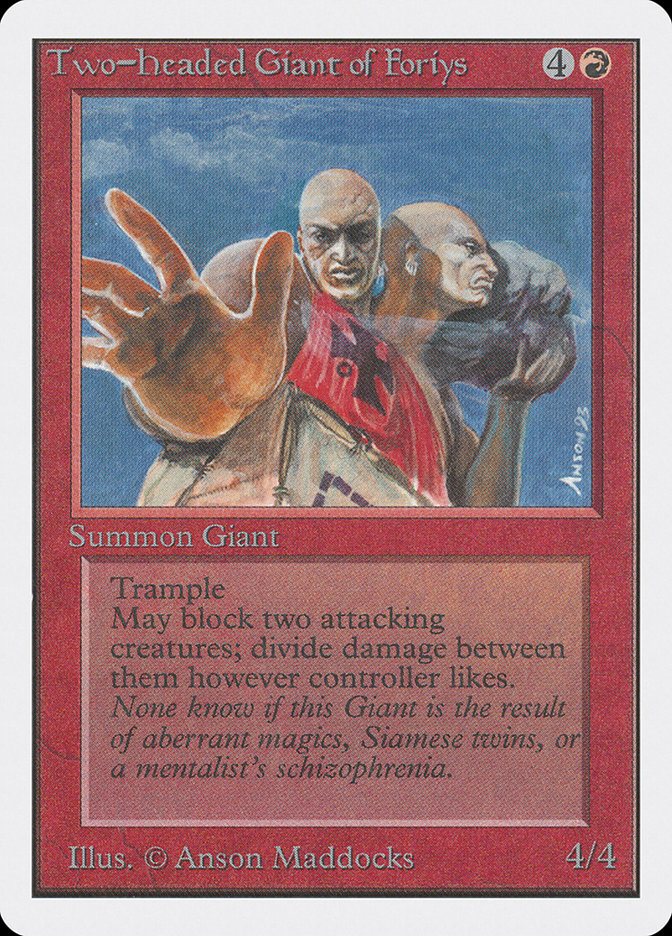 Two-Headed Giant of Foriys 2ED-180 Unlimited Edition Magic card