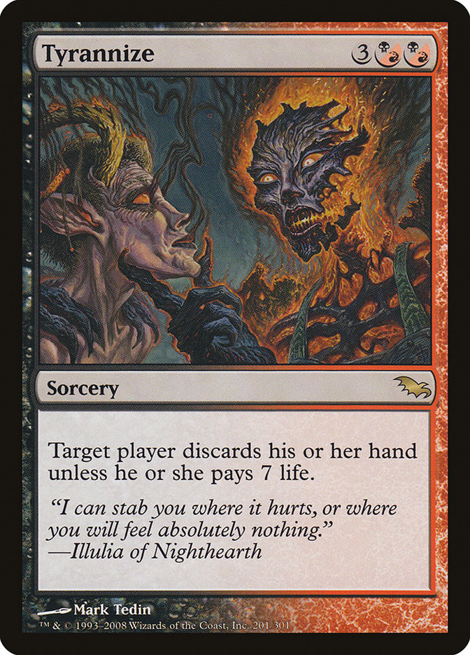 Tyrannize SHM-201 Shadowmoor Magic card