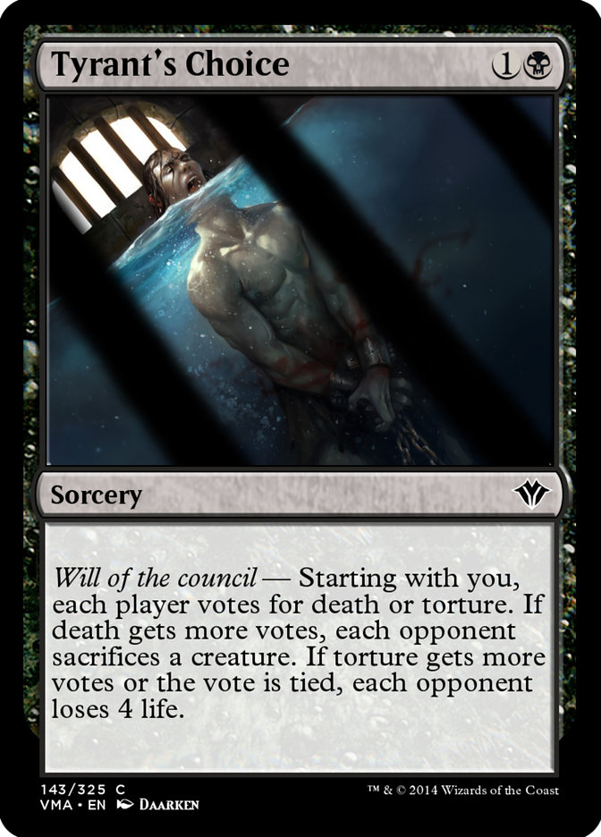 Tyrant's Choice VMA-143 Vintage Masters Magic card