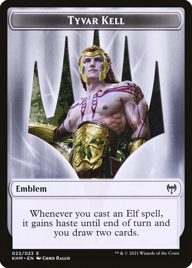 Tyvar Kell Emblem TKHM-22 Kaldheim Tokens Magic card
