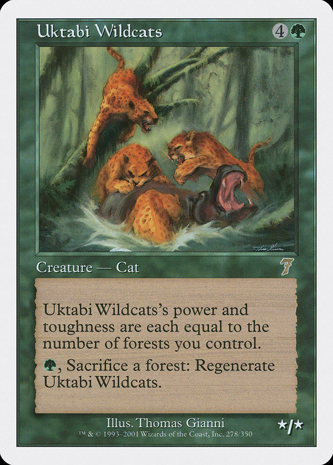 Uktabi Wildcats 7ED-278 Seventh Edition Magic card