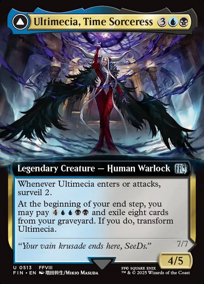 Ultimecia, Time Sorceress // Ultimecia, Omnipotent FIN-513 Final Fantasy Magic card