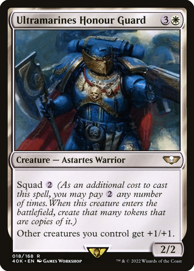Ultramarines Honour Guard 40K-18 Warhammer 40,000 Commander Magic card