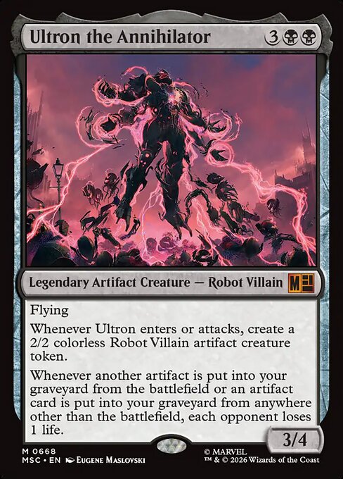 Ultron the Annihilator MSC-668 Marvel Super Heroes Commander Magic card
