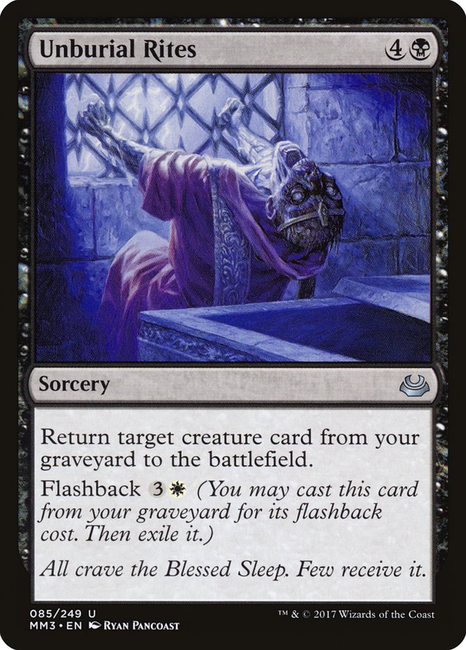 Unburial Rites MM3-85 Modern Masters 2017 Magic card
