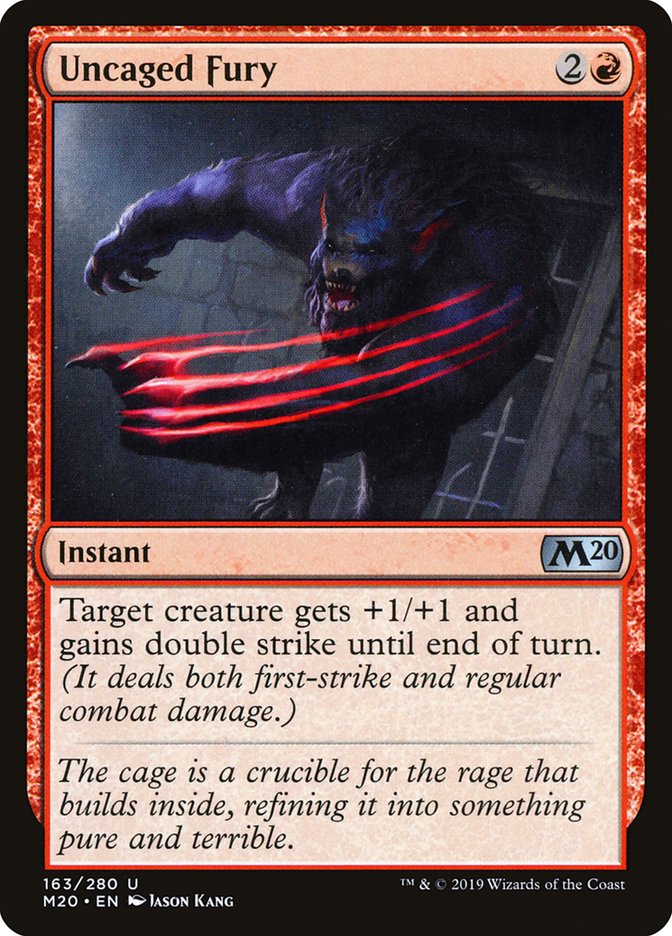 Uncaged Fury M20-163 Core Set 2020 Magic card