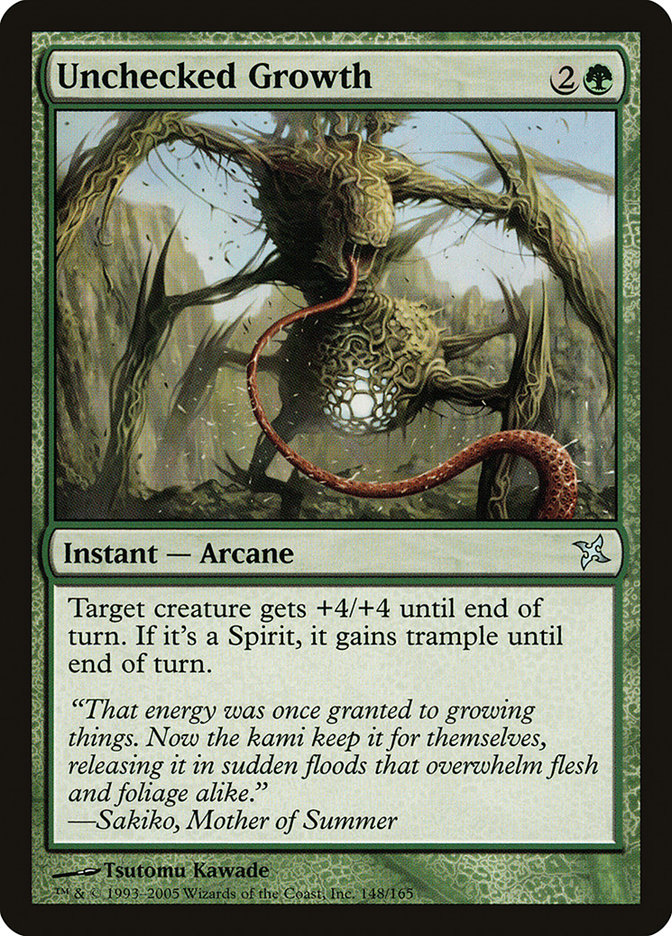 Unchecked Growth BOK-148 Betrayers of Kamigawa Magic card