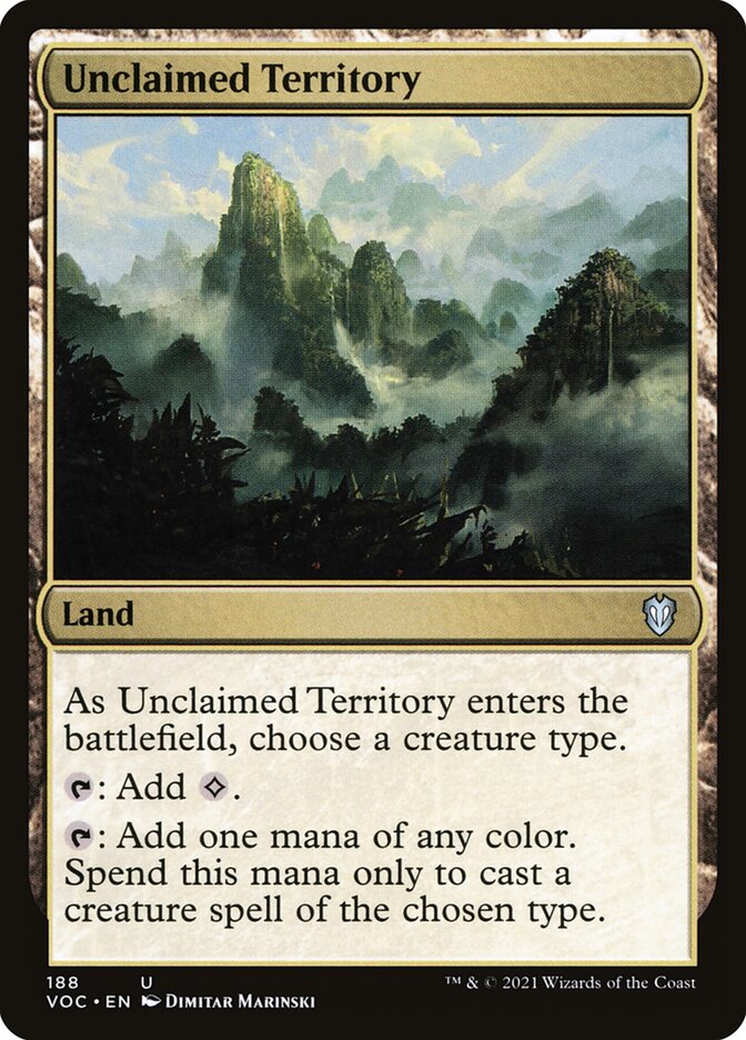 Unclaimed Territory VOC-188 Crimson Vow Commander Magic card