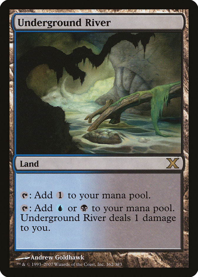 Underground River 10E-362 Tenth Edition Magic card