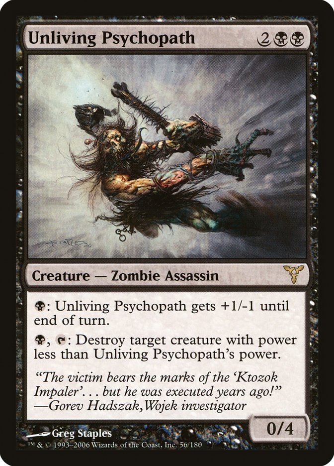 Unliving Psychopath DIS-56 Dissension Magic card