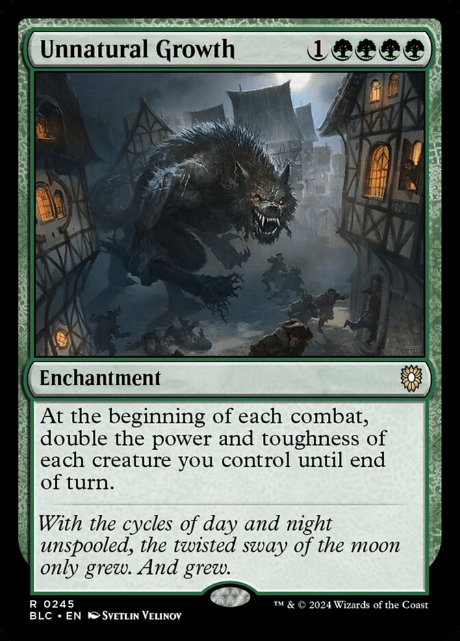 Unnatural Growth BLC-245 Bloomburrow Commander Magic card