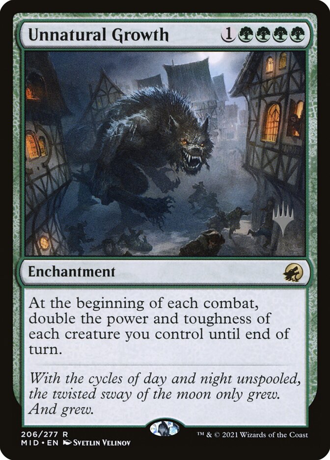 Unnatural Growth PMID-206P Innistrad: Midnight Hunt Promos Magic card