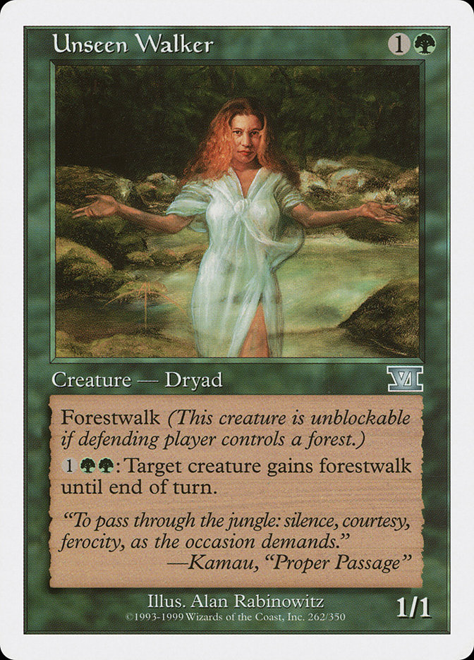 Unseen Walker 6ED-262 Classic Sixth Edition Magic card