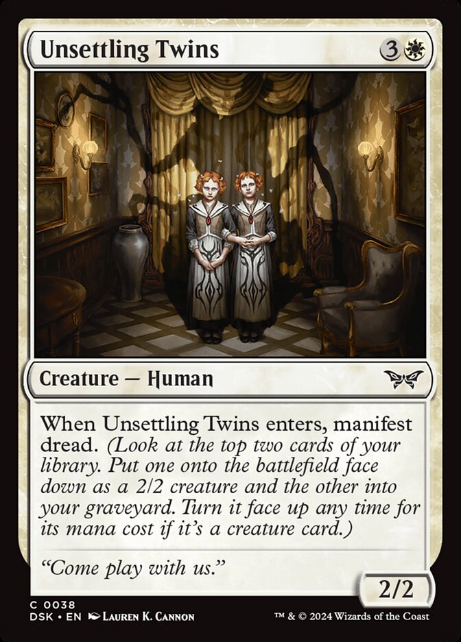 Unsettling Twins DSK-38 Duskmourn: House of Horror Magic card