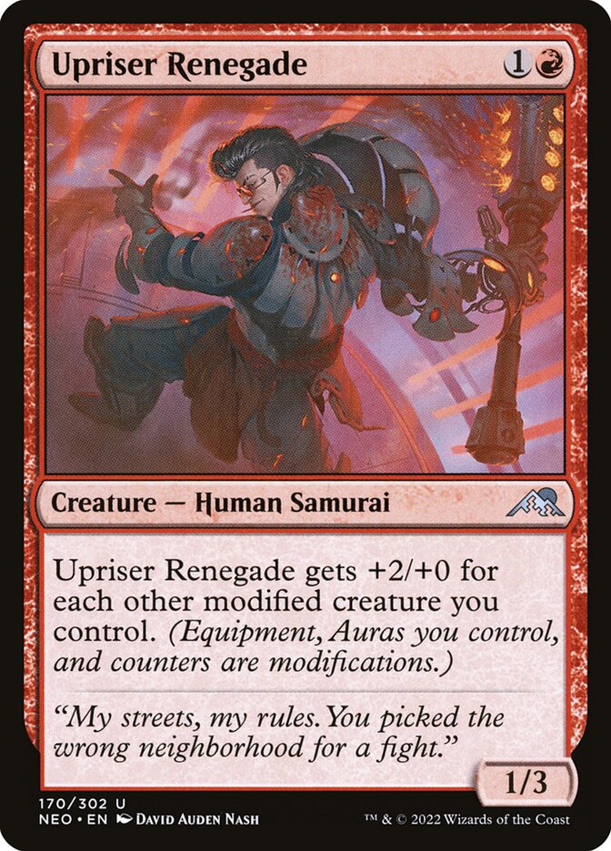 Upriser Renegade NEO-170 Kamigawa: Neon Dynasty Magic card