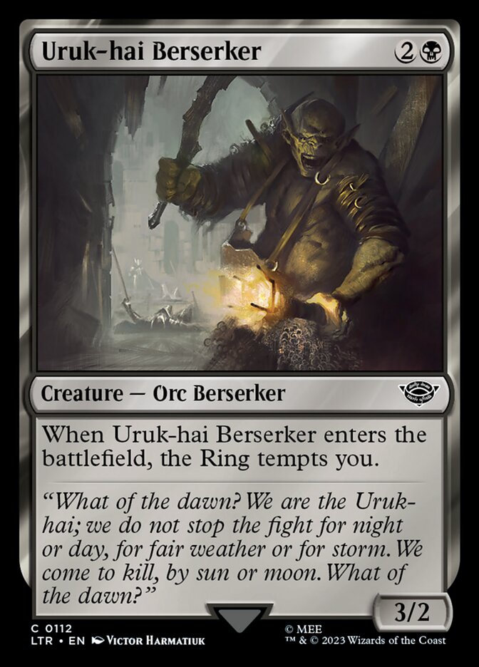 Uruk-hai Berserker LTR-112 The Lord of the Rings: Tales of Middle-earth Magic card