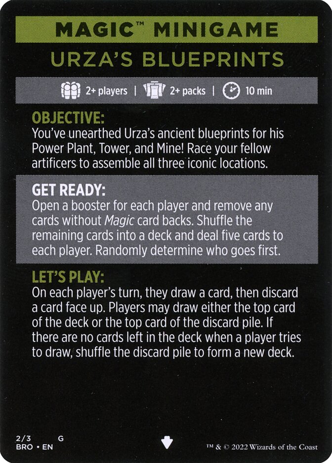 Urza's Blueprints (minigame) // Urza's Blueprints (cont'd) MBRO-2 The Brothers' War Minigames Magic card