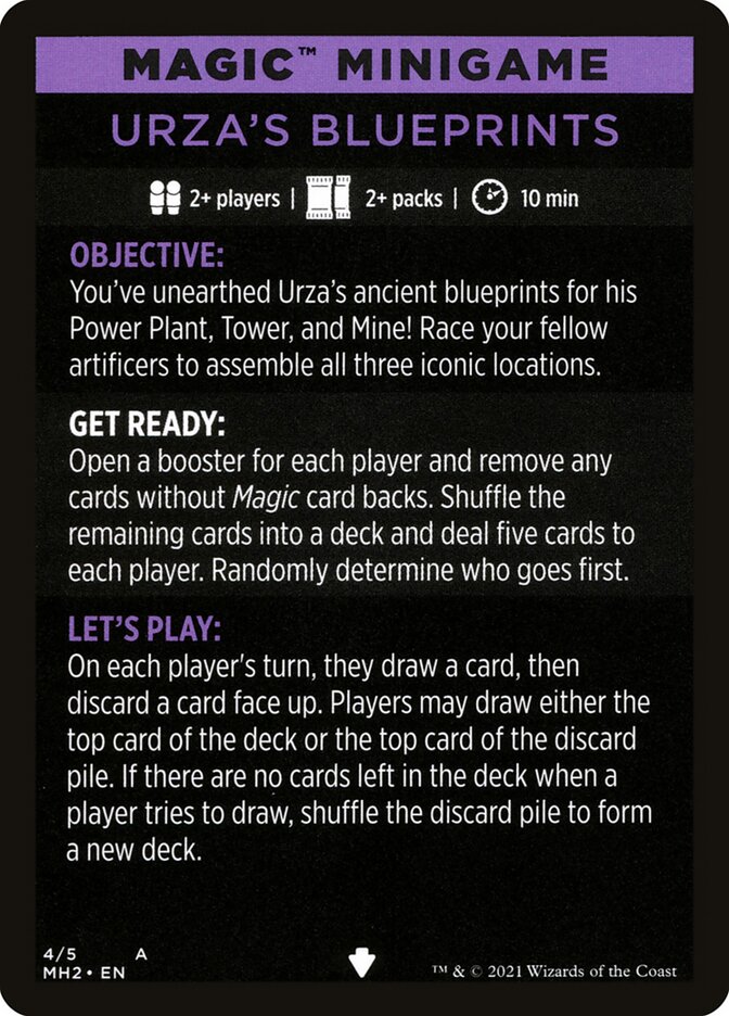 Urza's Blueprints (minigame) // Urza's Blueprints (cont'd) MMH2-4 Modern Horizons 2 Minigames Magic card