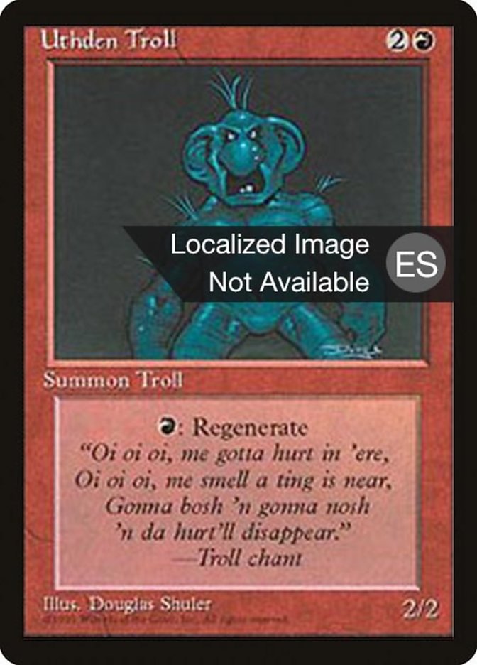 Uthden Troll 4BB-228 Fourth Edition Foreign Black Border Magic card