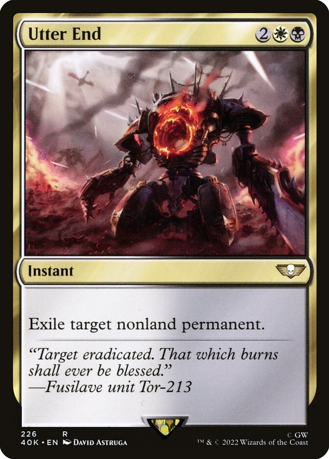 Utter End 40K-226 Warhammer 40,000 Commander Magic card