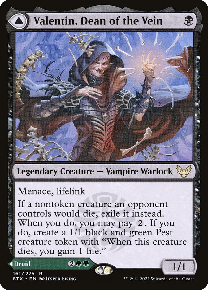 Valentin, Dean of the Vein // Lisette, Dean of the Root STX-161 Strixhaven: School of Mages Magic card