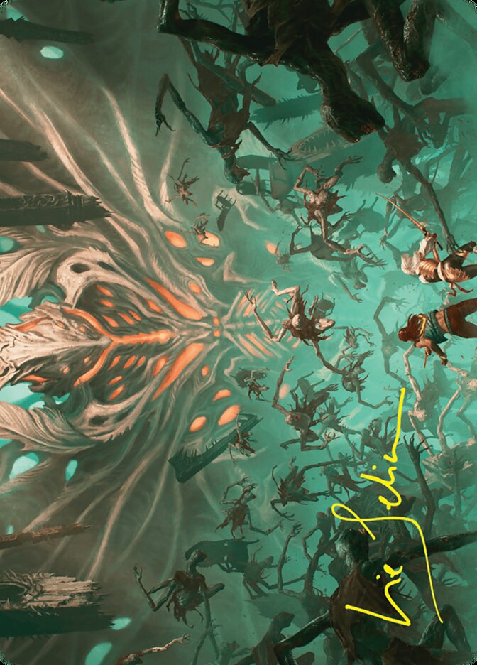 Valgavoth's Onslaught // Valgavoth's Onslaught ADSK-16 Duskmourn: House of Horror Art Series Magic card