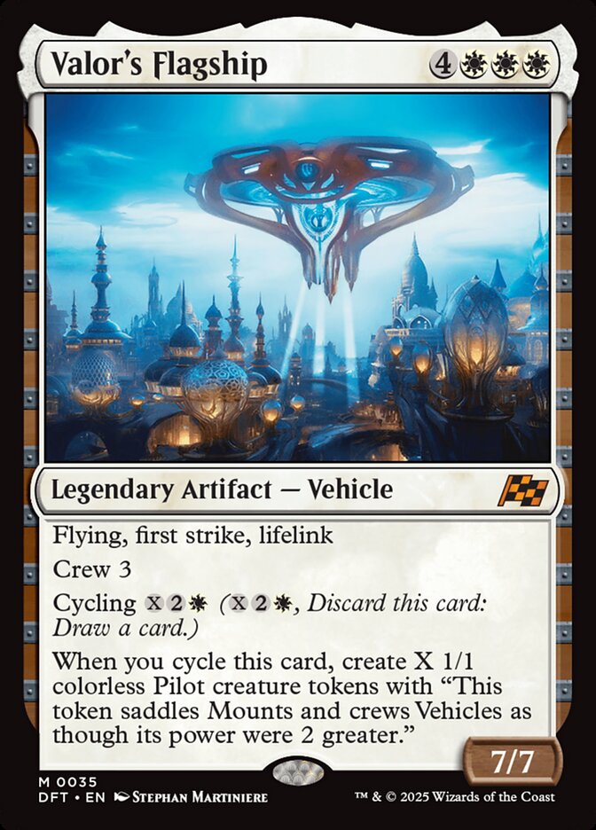 Valor's Flagship DFT-35 Aetherdrift Magic card