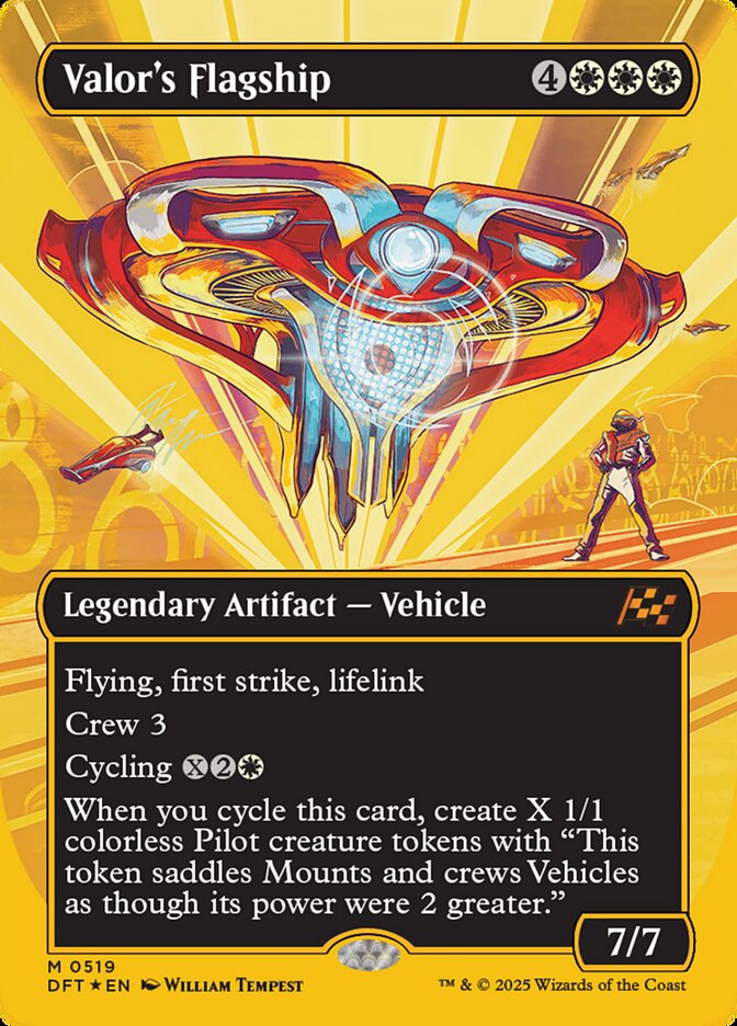 Valor's Flagship DFT-519 Aetherdrift Magic card
