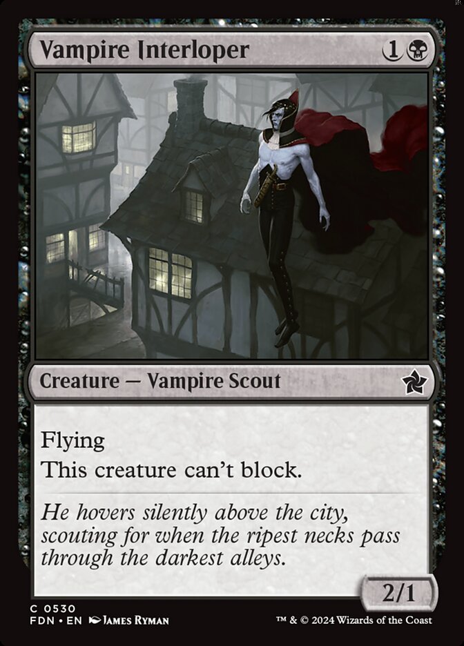 Vampire Interloper FDN-530 Foundations Magic card