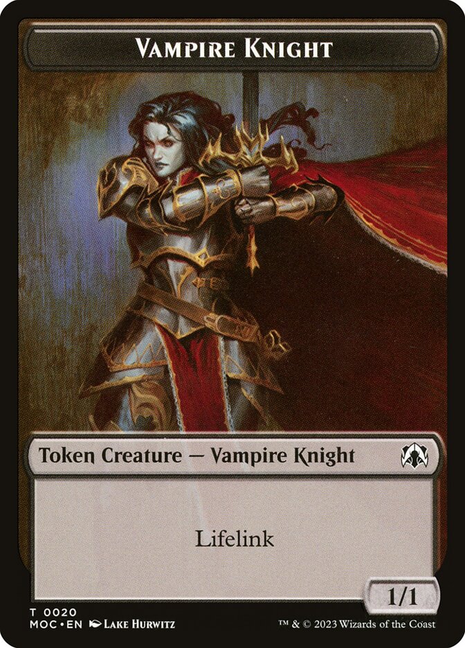 Vampire Knight TMOC-20 March of the Machine Commander Tokens Magic card