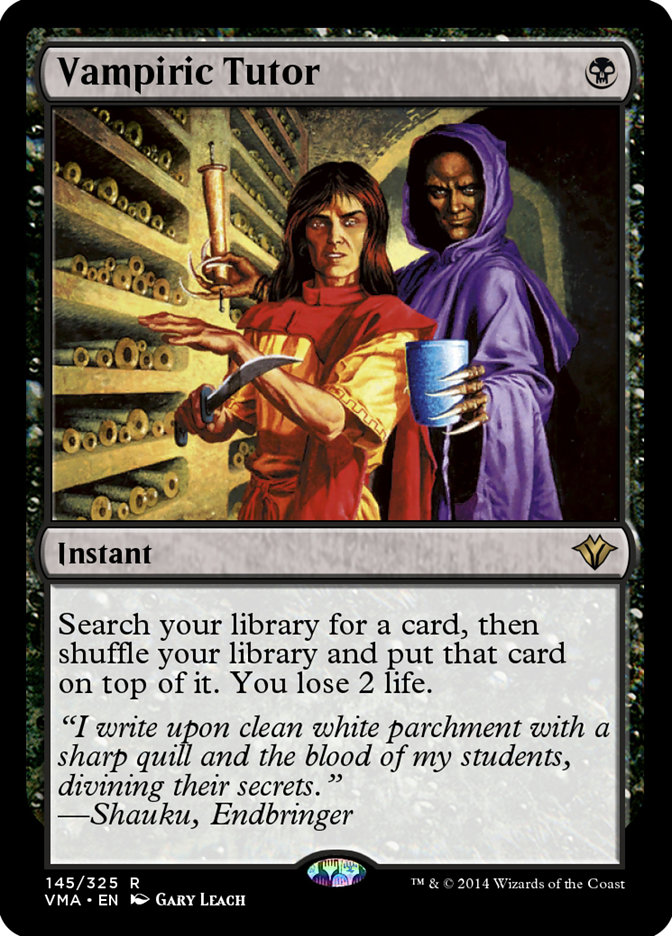 Vampiric Tutor VMA-145 Vintage Masters Magic card