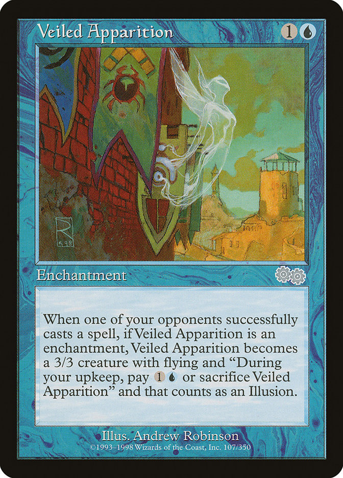 Veiled Apparition USG-107 Urza's Saga Magic card