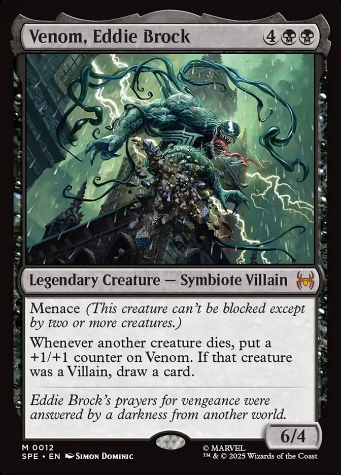 Venom, Eddie Brock SPE-12 Marvel's Spider-Man Eternal Magic card