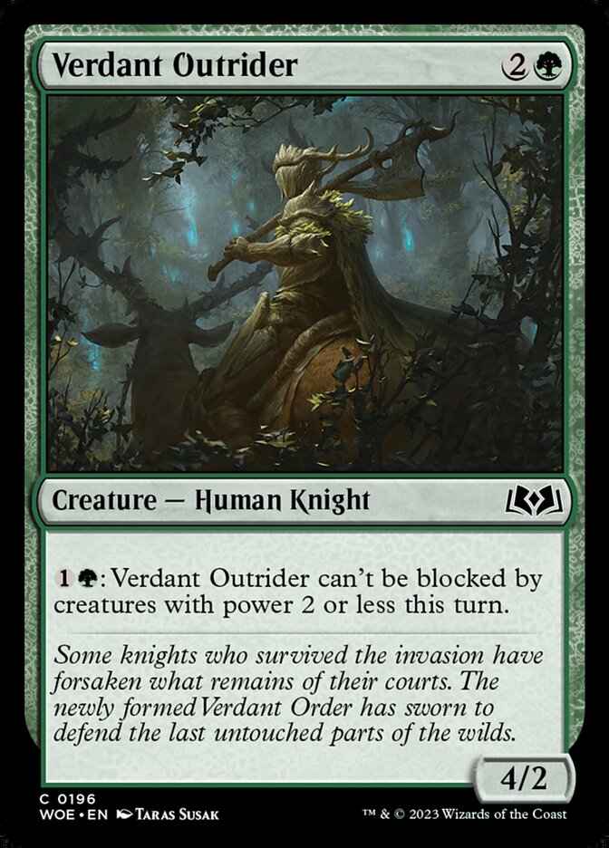 Verdant Outrider WOE-196 Wilds of Eldraine Magic card