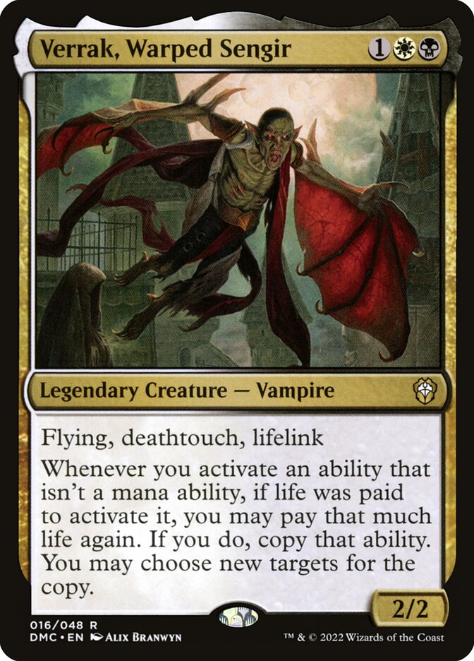 Verrak, Warped Sengir DMC-16 Dominaria United Commander Magic card