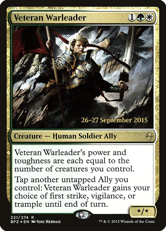 Veteran Warleader PBFZ-221S Battle for Zendikar Promos Magic card