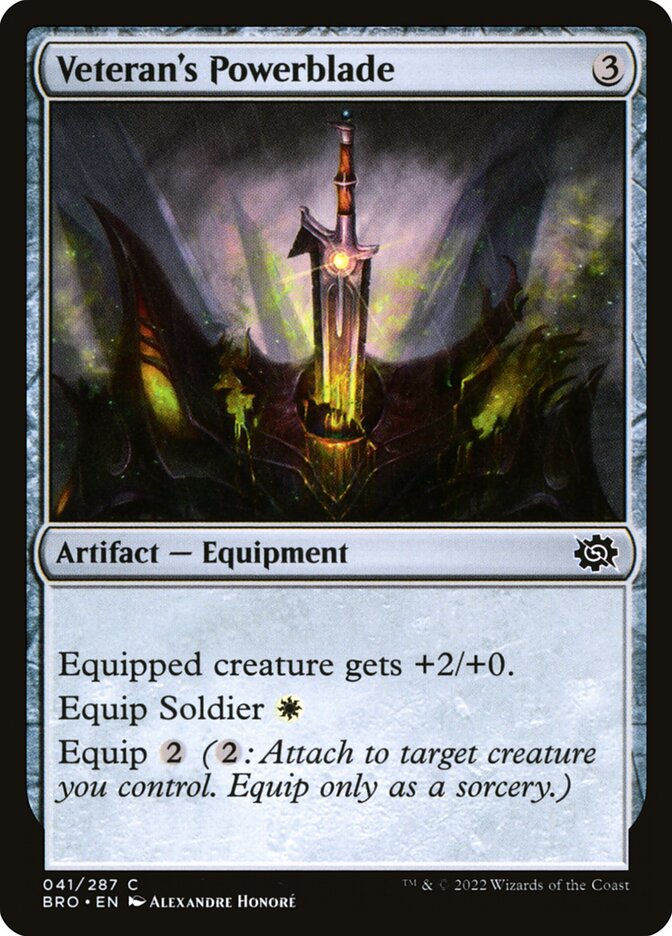 Veteran's Powerblade BRO-41 The Brothers' War Magic card